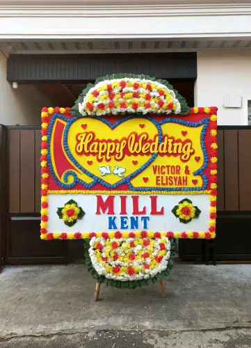 Papan Bunga Pernikahan roa malaka